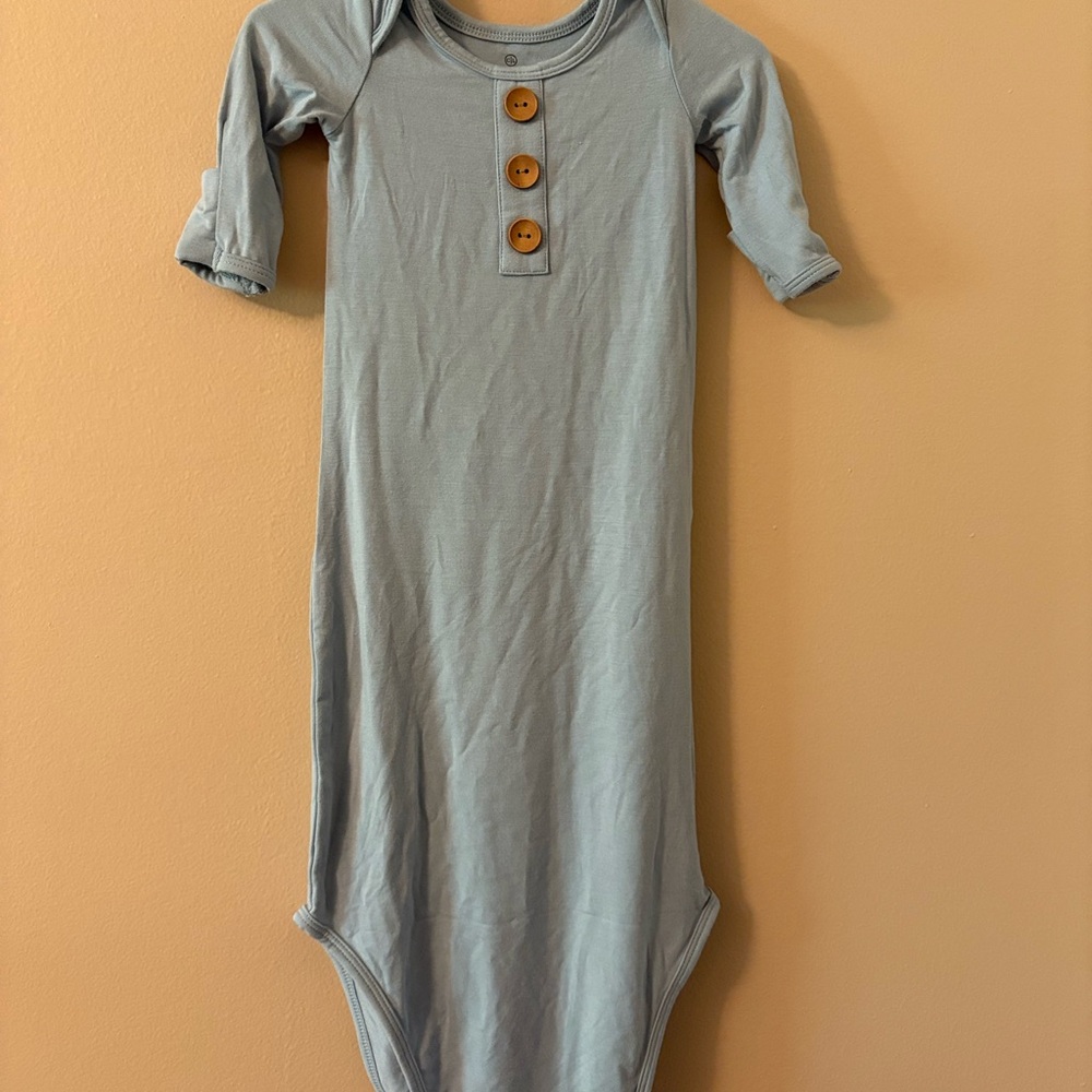 Caden Lane Light Blue Baby Gown